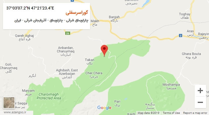 روستای گوراسرسفلی بر روی نقشه