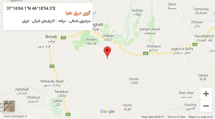 روستای گوی درق علیا بر روی نقشه
