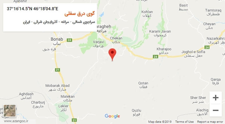 روستای گوی درق سفلی بر روی نقشه