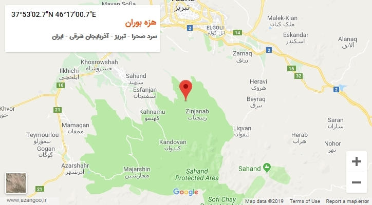 روستای هزه بوران بر روی نقشه