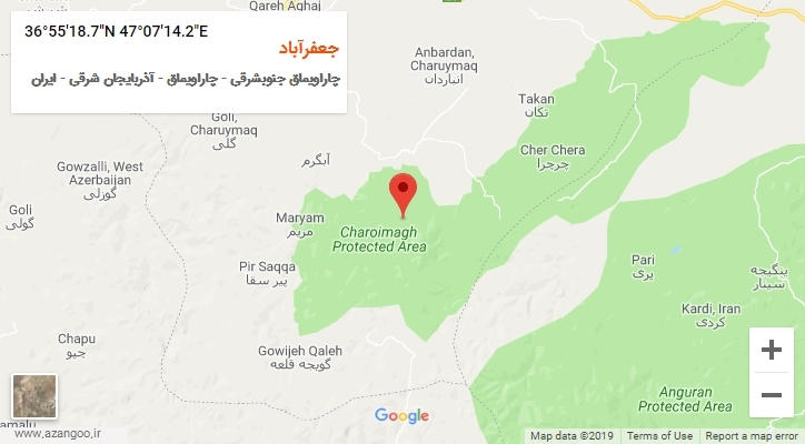 روستای جعفرآباد بر روی نقشه