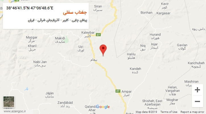 روستای جغناب سفلی بر روی نقشه