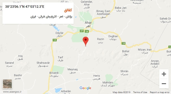 روستای کقالق بر روی نقشه