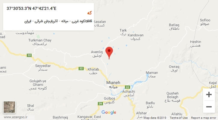 روستای که بر روی نقشه