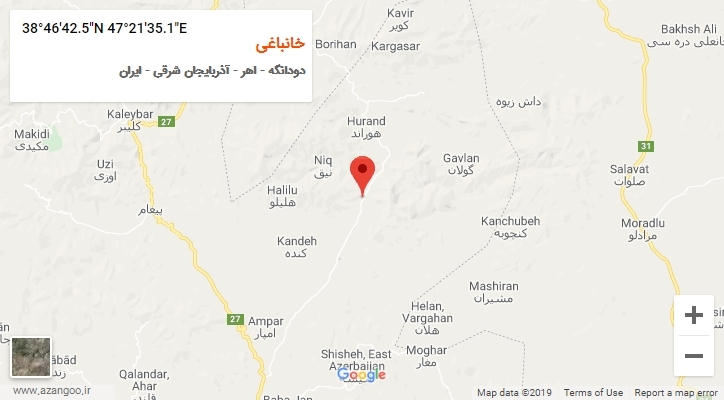 روستای خانباغی بر روی نقشه