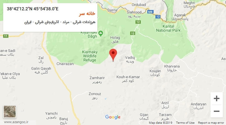 روستای خانه سر بر روی نقشه