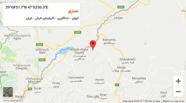 روستای خمارلو بر روی نقشه