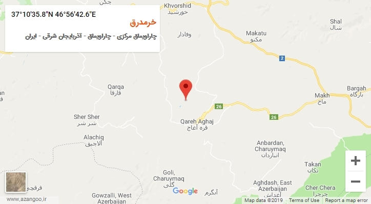 روستای خرمدرق بر روی نقشه