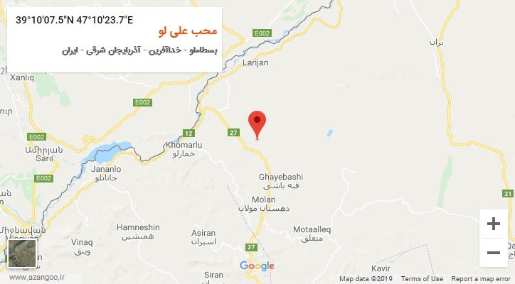 روستای محب علی لو بر روی نقشه