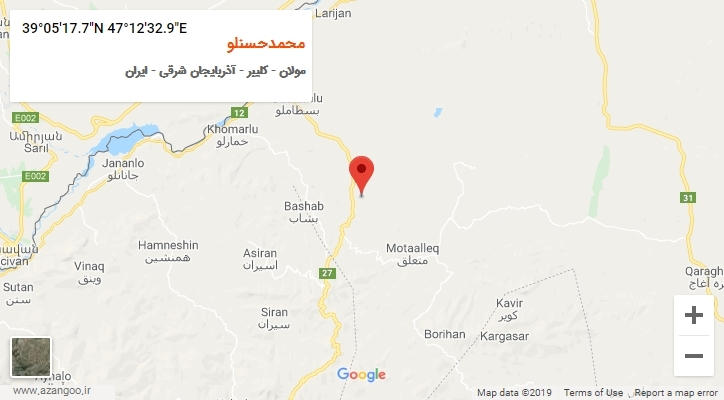 روستای محمدحسنلو بر روی نقشه