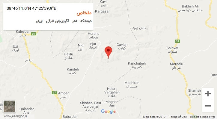 روستای ملخاص بر روی نقشه
