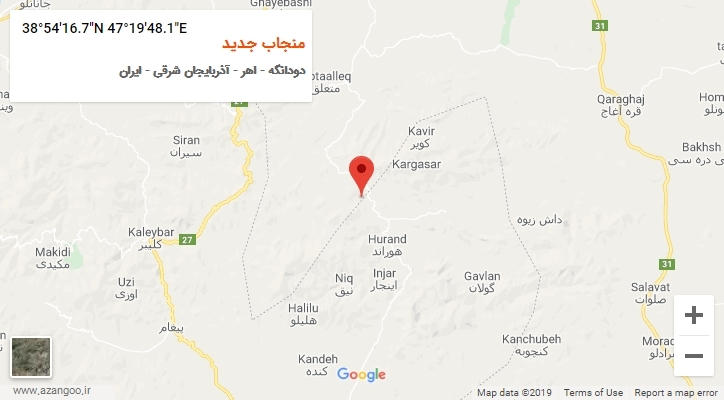 روستای منجاب جدید بر روی نقشه