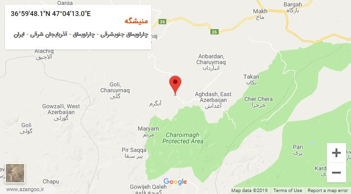 روستای منیشگه بر روی نقشه