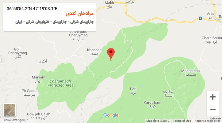 روستای مرادخان کندی بر روی نقشه