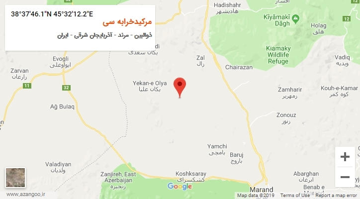 روستای مرکیدخرابه سی بر روی نقشه