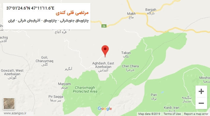 روستای مرتضی قلی کندی بر روی نقشه