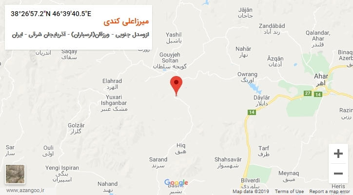روستای میرزاعلی کندی بر روی نقشه