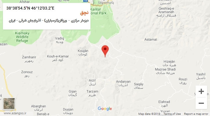 روستای نچق بر روی نقشه
