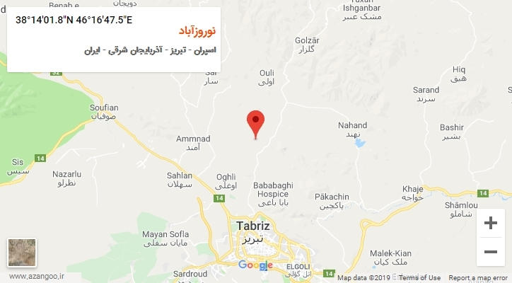 روستای نوروزآباد بر روی نقشه