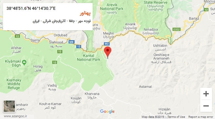روستای پهناور بر روی نقشه