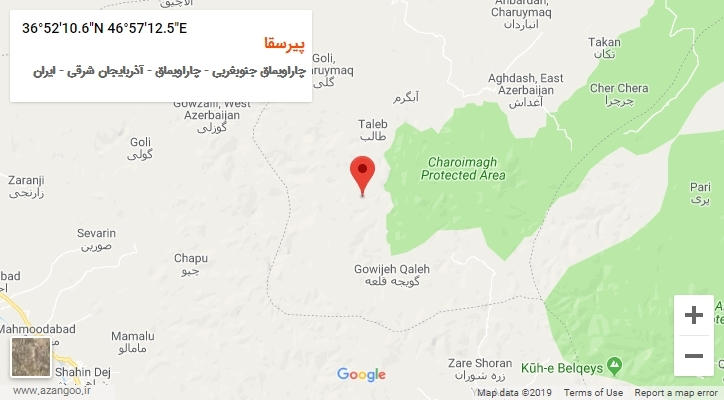 روستای پیرسقا بر روی نقشه