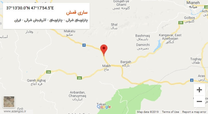 روستای ساری قمش بر روی نقشه