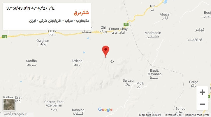 روستای شکردرق بر روی نقشه