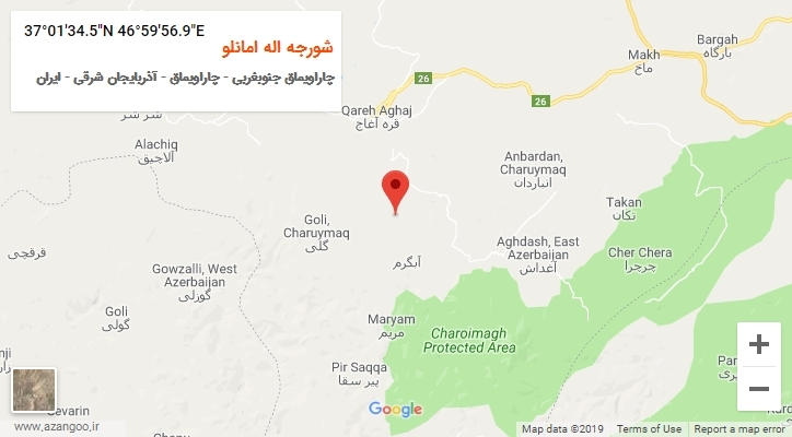 روستای شورجه اله امانلو بر روی نقشه