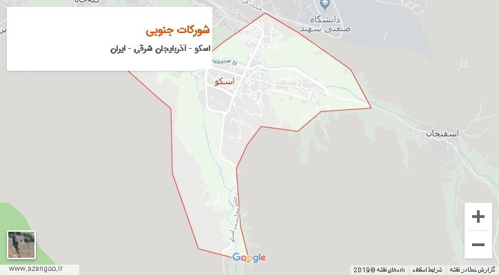 دهستان شورکات جنوبی بر روی نقشه