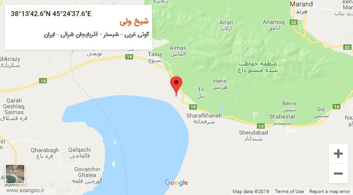 روستای شیخ ولی بر روی نقشه