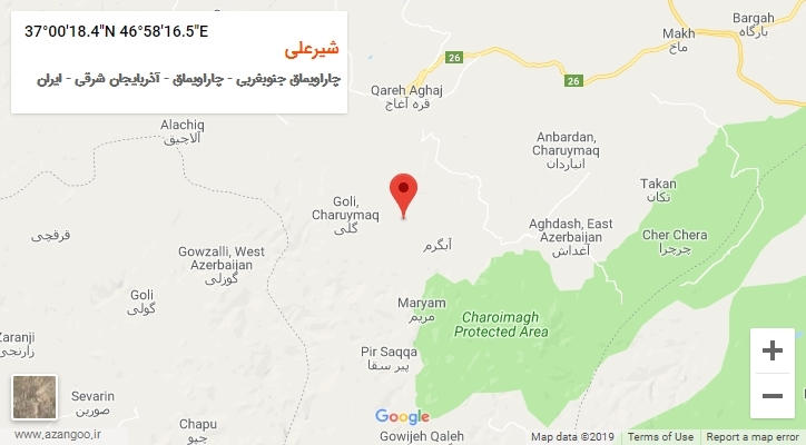 روستای شیرعلی بر روی نقشه