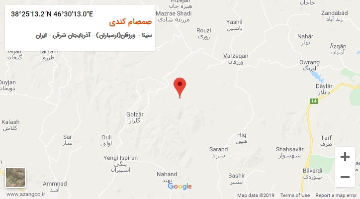 روستای صمصام کندی بر روی نقشه