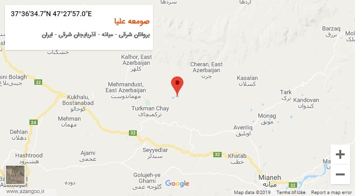 روستای صومعه علیا بر روی نقشه
