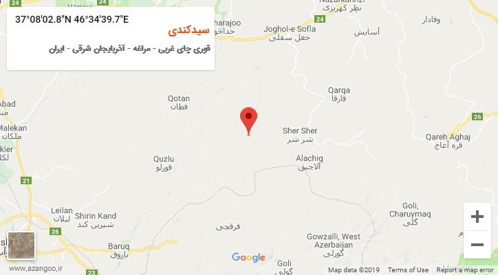 روستای سیدکندی بر روی نقشه