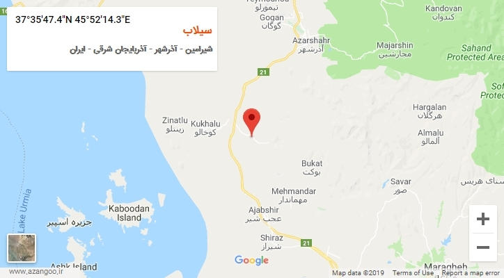 روستای سیلاب بر روی نقشه