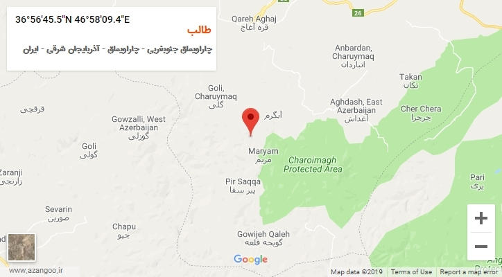 روستای طالب بر روی نقشه