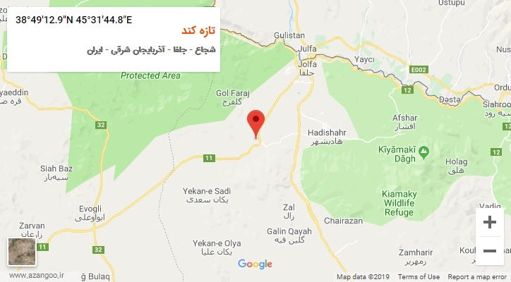 روستای تازه کند بر روی نقشه