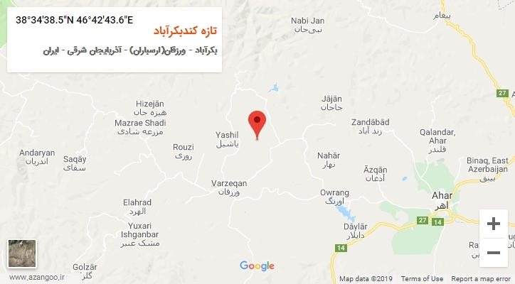 روستای تازه کندبکرآباد بر روی نقشه