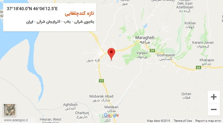 روستای تازه کندچلغایی بر روی نقشه