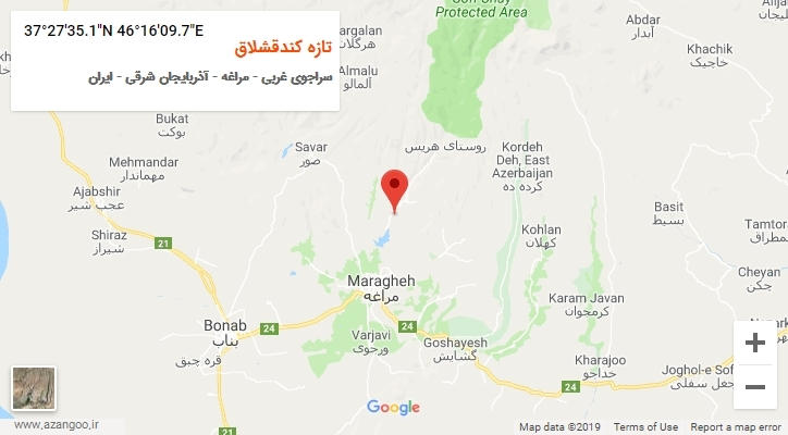 روستای تازه کندقشلاق بر روی نقشه