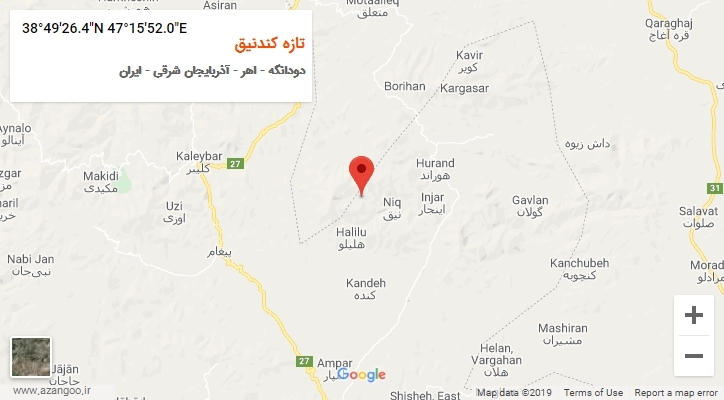 روستای تازه کندنیق بر روی نقشه