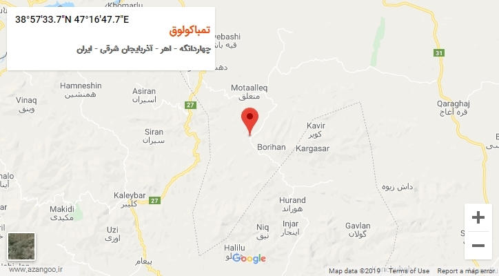 روستای تمباکولوق بر روی نقشه