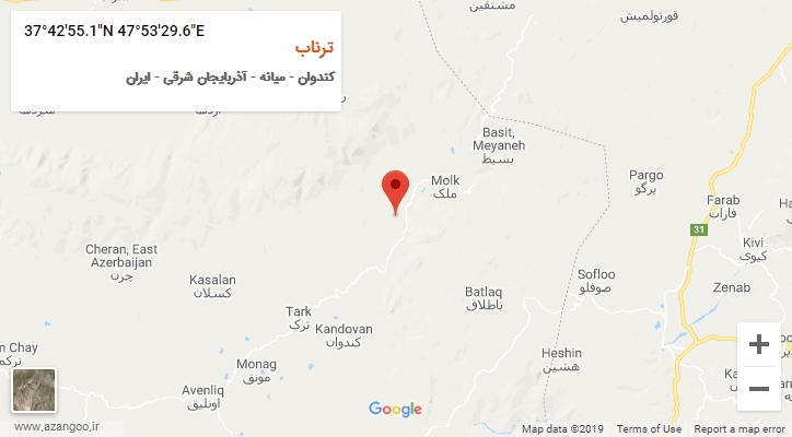 روستای ترناب بر روی نقشه