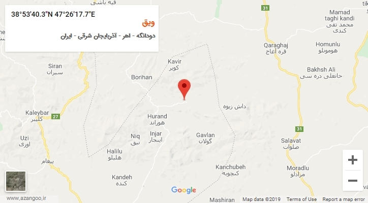 روستای ویق بر روی نقشه