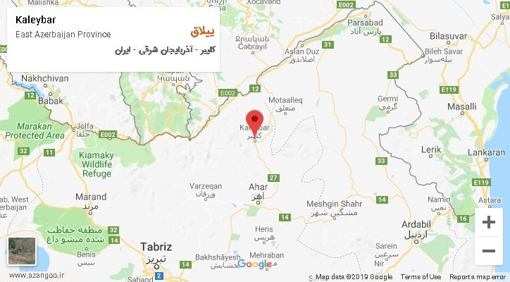 دهستان ییلاق بر روی نقشه