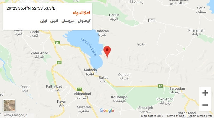روستای اعلاالدوله بر روی نقشه