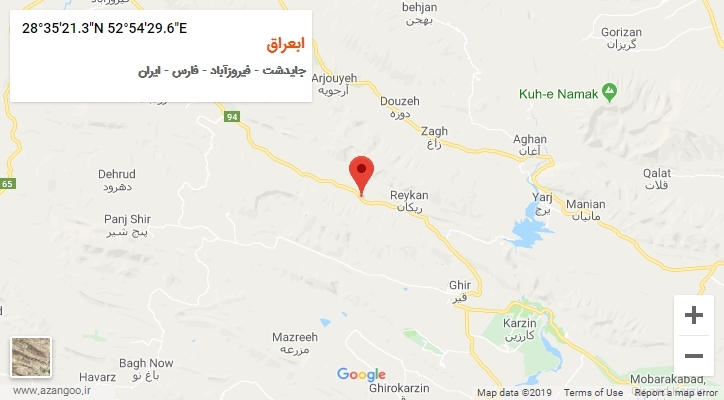 روستای ابعراق بر روی نقشه