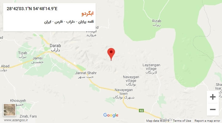 روستای ابگردو بر روی نقشه