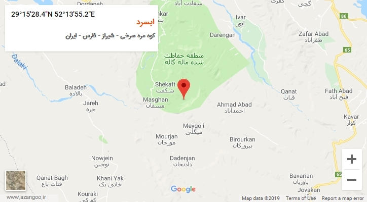 روستای ابسرد بر روی نقشه
