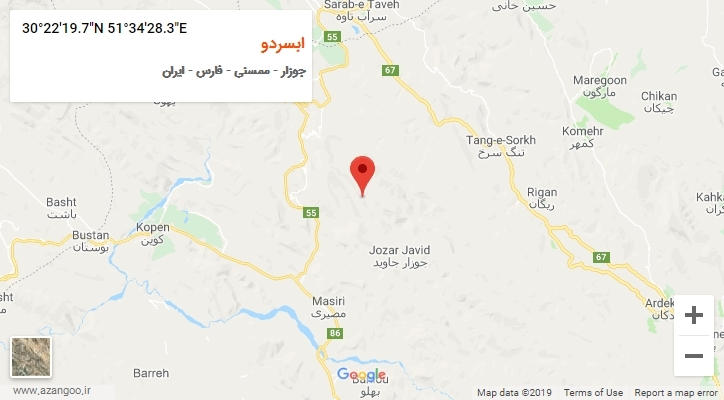 روستای ابسردو بر روی نقشه